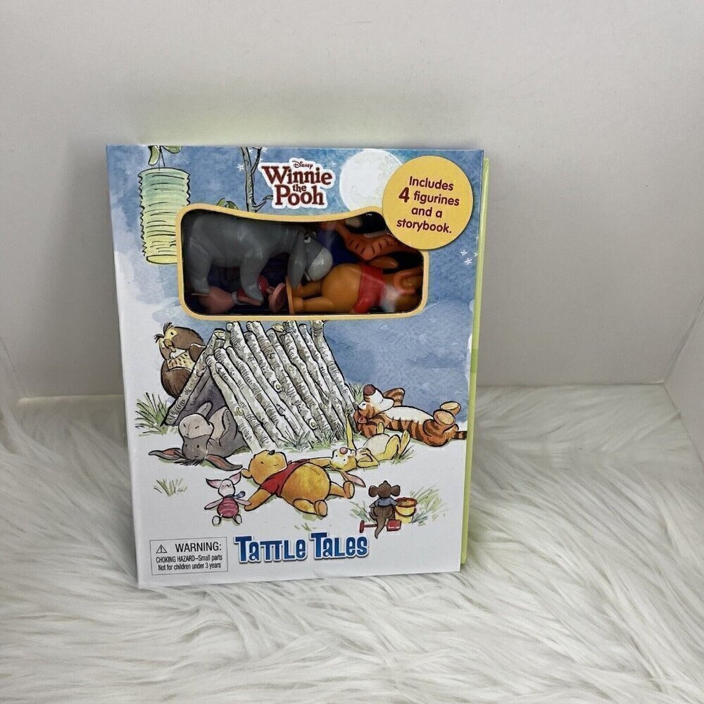 NEW DISNEY Winnie The Pooh Tattle Tales Includes 4 Figures Storybook Tigger